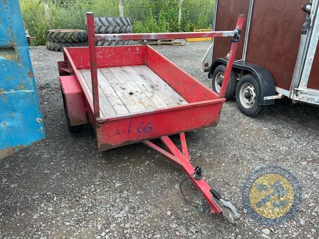 6x4 car trailer red