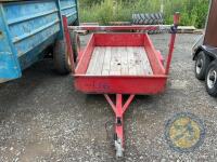 6x4 car trailer red - 2