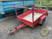 6x4 car trailer red - 3