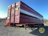 45ft Ploughman body trailer, 2 decks for sheep, 1 deck for cattle, lifting decks, everything working