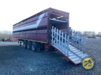 45ft Ploughman body trailer, 2 decks for sheep, 1 deck for cattle, lifting decks, everything working - 6