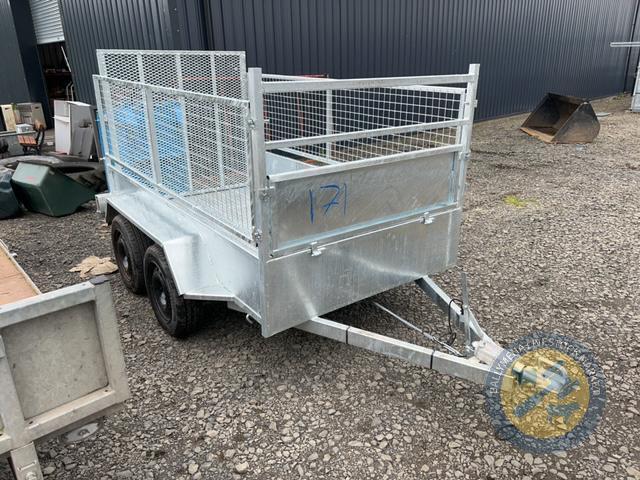 8x4 fully galvanised trailer with mesh sides