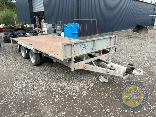 2018 Indespension 14x6'6 flatbed trailer with new hitch & jockey wheel