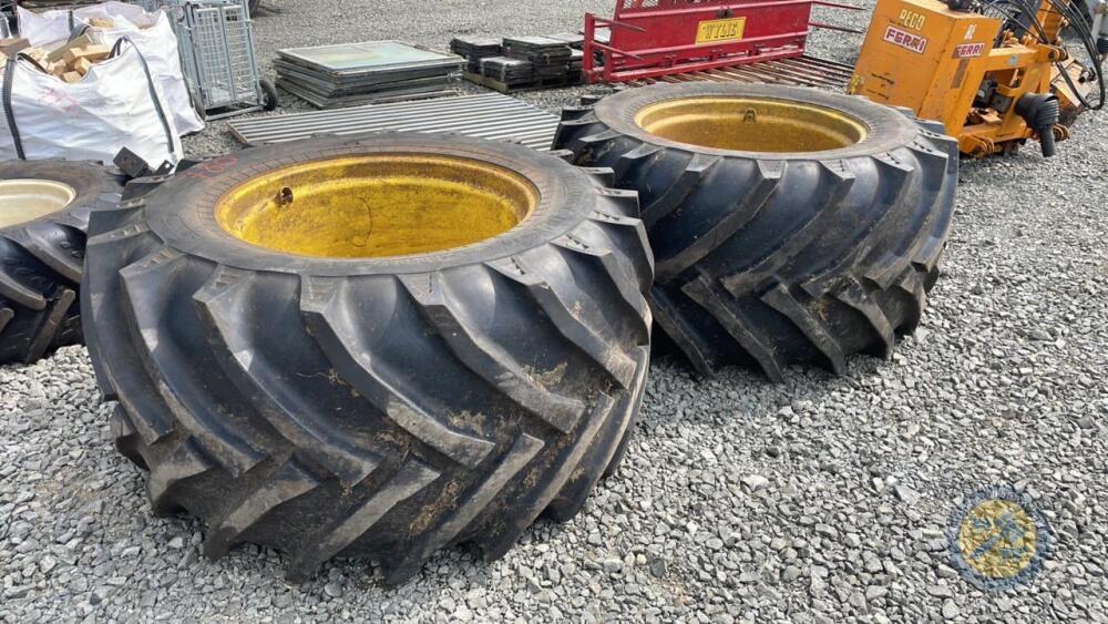 2x terra tyres & rims to fit 2850 JD & NH