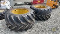 2x terra tyres & rims to fit 2850 JD & NH