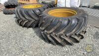 2x terra tyres & rims to fit 2850 JD & NH - 3