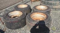 4x 10stud Low Profile Super Single Rims & Tyres