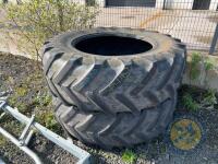 2x Michelin Tractor tyres 20.8 R38