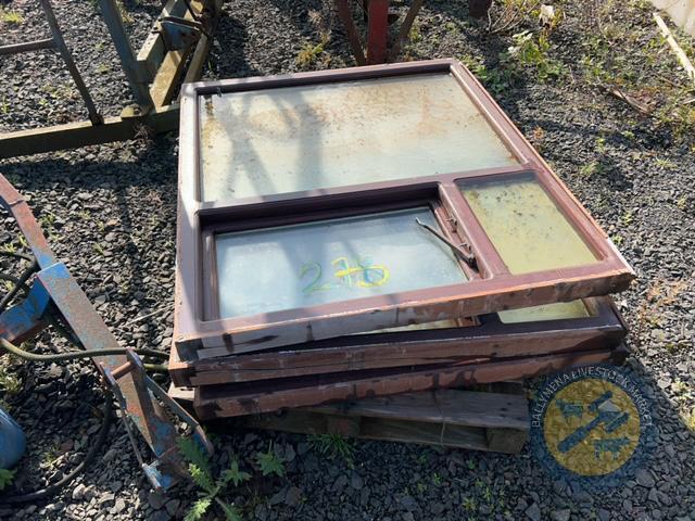Mahogany framed window