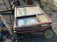 Mahogany framed window