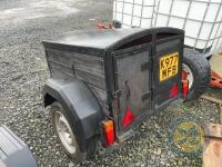 Black dog trailer single axle - spare wheel - 5