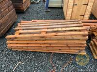 14 16ft Sheep hurdles c/w 4 inch sewer pipe drinkers 7 brackets - 4