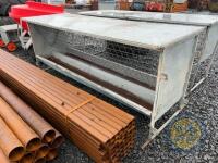8ft Sheep hayrack with double trough - 3