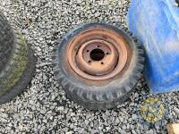 2 old trailer wheels - 2