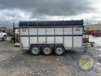 14ft Tri Axle Porter Livestock Trailer, brakes & lights working - 2