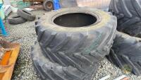 Set of Michelin tyres 520-60-R28 & 650-50-R38