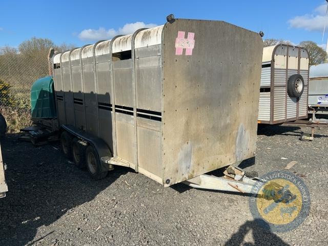 14ft x6 Hudson Cattle trailer with cattle gate with spare wheel
