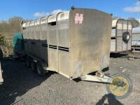14ft x6 Hudson Cattle trailer with cattle gate with spare wheel