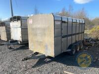 14ft x6 Hudson Cattle trailer with cattle gate with spare wheel - 3
