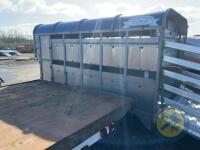 14ft Graham Edwards tri axle trailer with decks, lights & brakes - 9