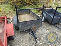 Tandem axle wheel trailer (Black) - 2