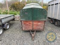 Wooden trailer with green roof 7ft x 4.5ft - 2