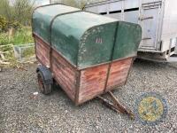 Wooden trailer with green roof 7ft x 4.5ft - 3