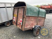 Wooden trailer with green roof 7ft x 4.5ft - 4