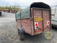 Wooden trailer with green roof 7ft x 4.5ft - 5