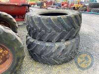 2x Trelleborg 650/65/R38 & 2x 600/65/R28 tyres - 2