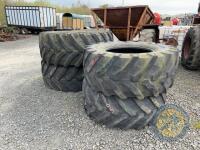 2x Trelleborg 650/65/R38 & 2x 600/65/R28 tyres - 5