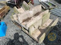 Pallet of concrete feed troughs - 2