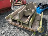Pallet of concrete feed troughs - 3