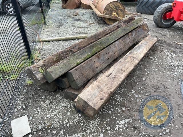 10x railway sleepers
