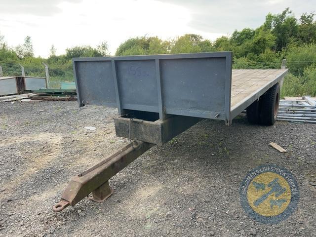 Single axle bale trailer with new floor & crossmembers (Grey)