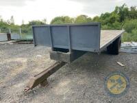 Single axle bale trailer with new floor & crossmembers (Grey)