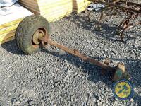 1 wheeled axle of fraser trailer