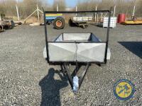 8x4 tandem axle galvanised trailer, brakes & lights working - 2