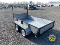 8x4 tandem axle galvanised trailer, brakes & lights working - 8