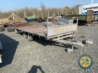 16ft indespension tandem axle flat bed trailer - 3