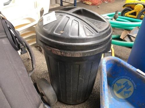 Black plastic bin