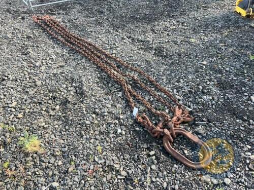 Approx 15ft heavy duty 2 legged chain