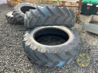 2 rear tractor tyres 480/70R38 - 2