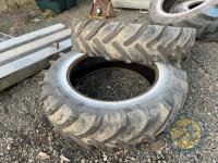 2 rear tractor tyres 16.9R38 - 2