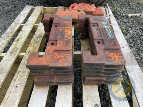 12 case original stamped tractor weights