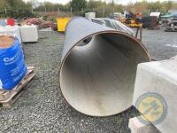 Ductile Iron pipe 1200mm diameter x 5m long with interbal cement lining and external coating never used (pipe stamped 120 PAM-STO) 2GS =£10000 new - 2