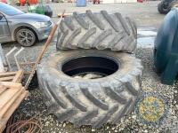 2x 650/65R38 BKT Tyres - 3
