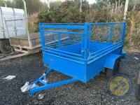 7x4 car trailer (Blue single axle)