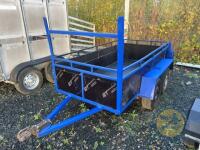 8x4 car trailer resheeted & painted & sealed