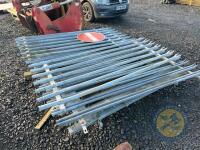 2x 9ft galvanised gates with 1 pedestrian gate & panel - 2